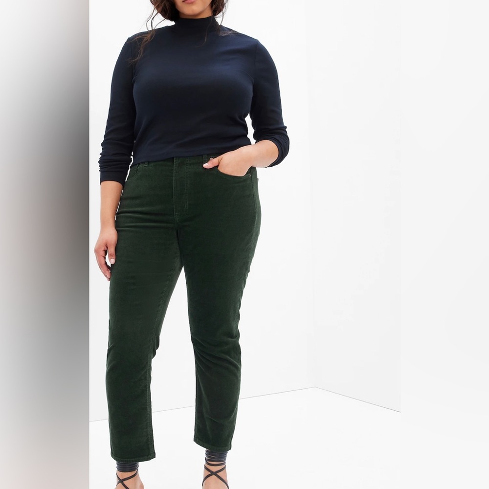 NWT Gap High Rise Corduroy Vintage Slim Jeans with Washwell